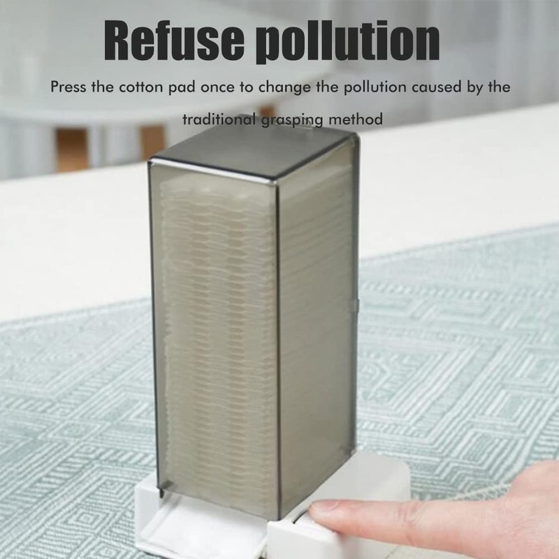 Cosmetic Cotton Storage Box, Automatic Cotton Pad Dispenser Press Out