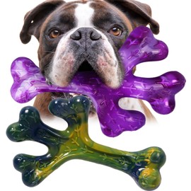 Frienhund Dog Toys for Aggressive Chewers, 2 Pack Tough Dog Chew Toys Aggressive Chewers Beef Bacon Flavor, Indestructible Dog Toy for Aggressive Chewers, Large Dog Toys for Aggressive Chewers Gift