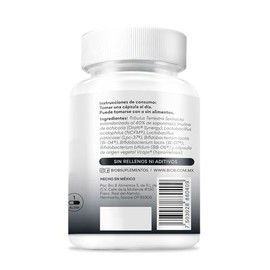 BIO B Probióticos Men 60 Billones UFC + Prebiótico + Tribulus| 30 Cáps | Prebiótico Orafti® Synergy