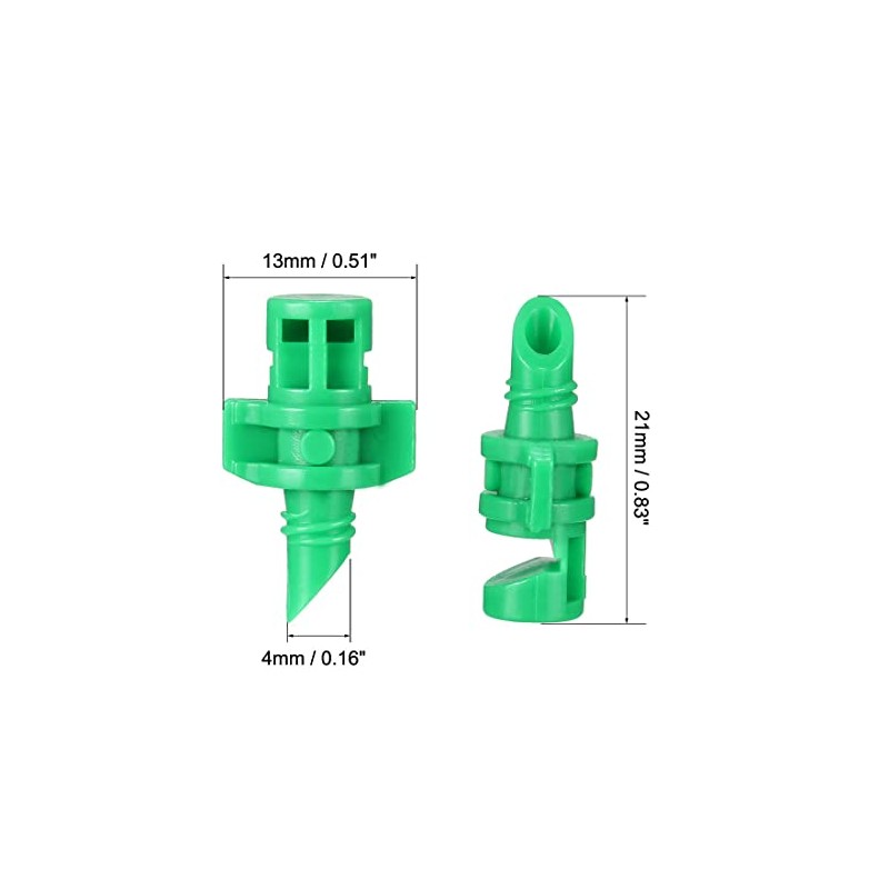 uxcell Micro Sprayer Fan Jet, 180 Degree Refraction Atomized Dripper