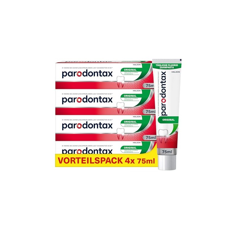 Parodontax Original Toothpaste, 4 x 75 ml Toothpaste, Helps Reduce