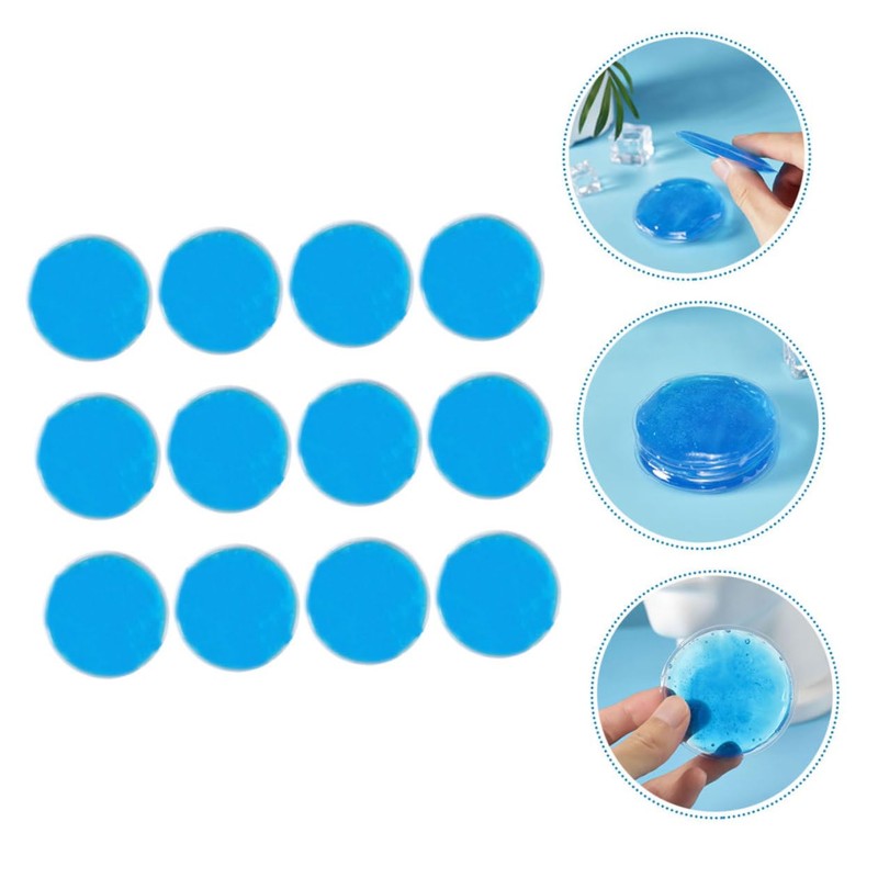 NOLITOY 12pcs Reusable Round Gel Ice Packs for Therapy Convenient