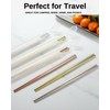 MUMSUNG Titanium Chopsticks 1 Pair with Carry Case, Lightweight Reusable