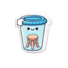 (3pcs) Small Stool Sample Funny Vinyl Waterproof Sticker for Lab
