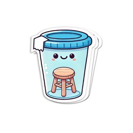 (3pcs) Small Stool Sample Funny Vinyl Waterproof Sticker for Lab Scientists - Nurses - Nursing Students - Medical Lab Techs Lab Week Gift CNA CMA - Perfect for Laptops Water Bottles Car