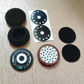 ELFINEAR ACOUSTIX Elite 45mm Stereo Helmet Speakers Accessories Without Cable Compatible for Cardo, Sena, Lexin, Vimoto, Asmax Work with Most Helmet Communicators (45mm)