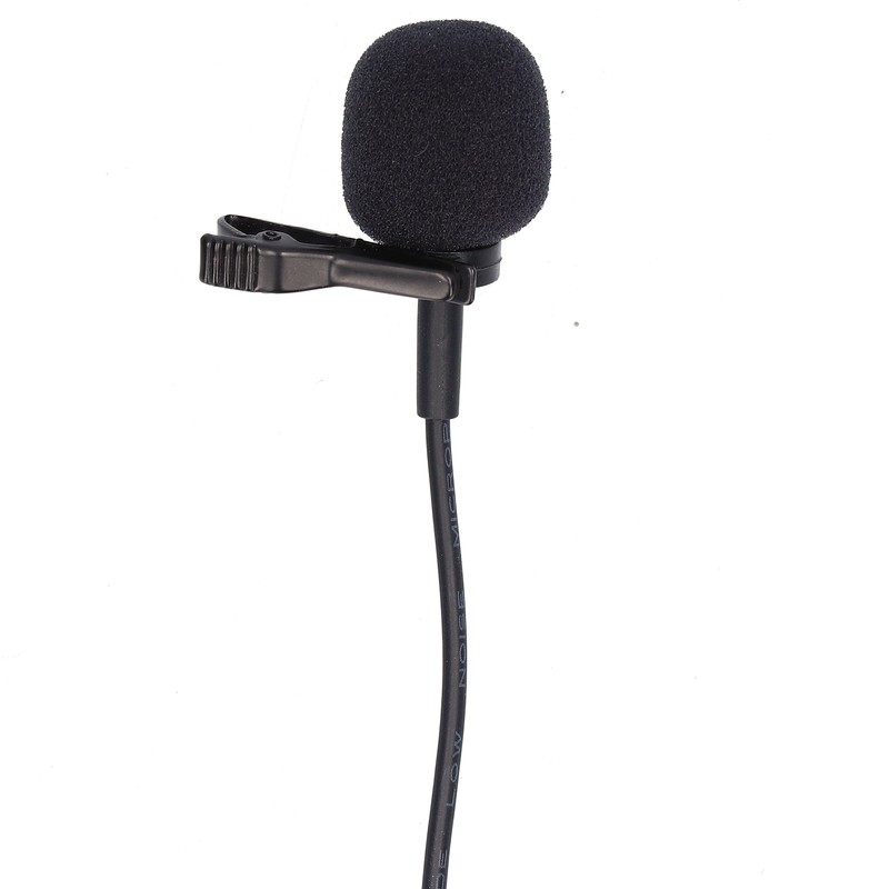 236in Wired Lavalier Microphone Clip On Lapel Condenser Mic for