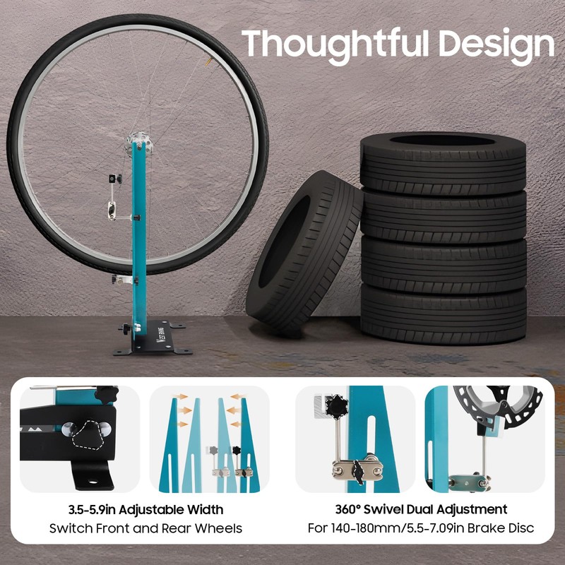 SNKOURIN Wheel Truing Stand, Professional Bicycle Wheel Maintenance Tool with