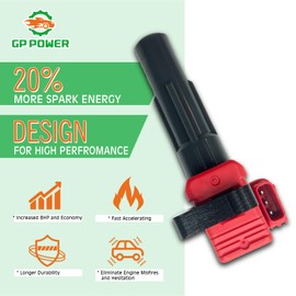 GP POWER Ignition Coils Pack of 4 Compatible with Subaru Impreza 2002 2003 2004 WRX 2.0T H4 EJ205 Replacement for UF480 UF-480 22433-AA421 22433AA421 FK0140 FK0333 FK0053 C1401 EJ205