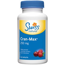 Swiss Natural Cran-Max 250mg, 60 Caplets, Cranberry