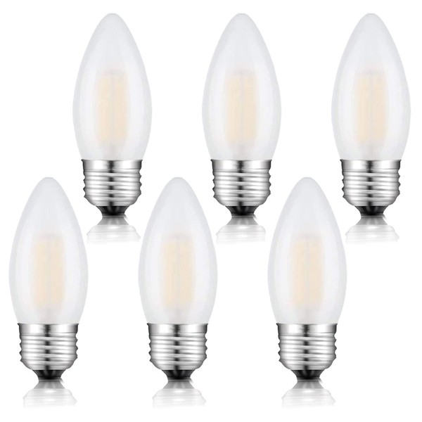 E26 Candelabra Light Bulbs Frosted Chandelier Light Bulbs 25watt Equivalent