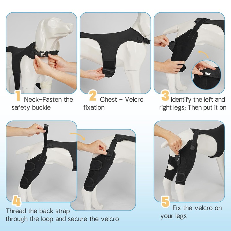 Marnonsis Dog Knee Braces for Back Leg,Support for Large Dogs,XL