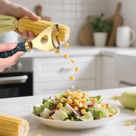 Peuesty Cobb Gobbler Corn Shucker,Corn Cob Stripper Tool,Corn Peeler for Corn on the Cob,Corn Stripping Tool,304 Stainless Steel,Corn Thresher Tool,with Suspending Holes and Quick Drying (2pc)