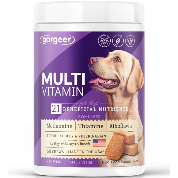 Gargeer Dog Multivitamin. 11-in-1 Multivitamin Chews for Dogs, Rich with