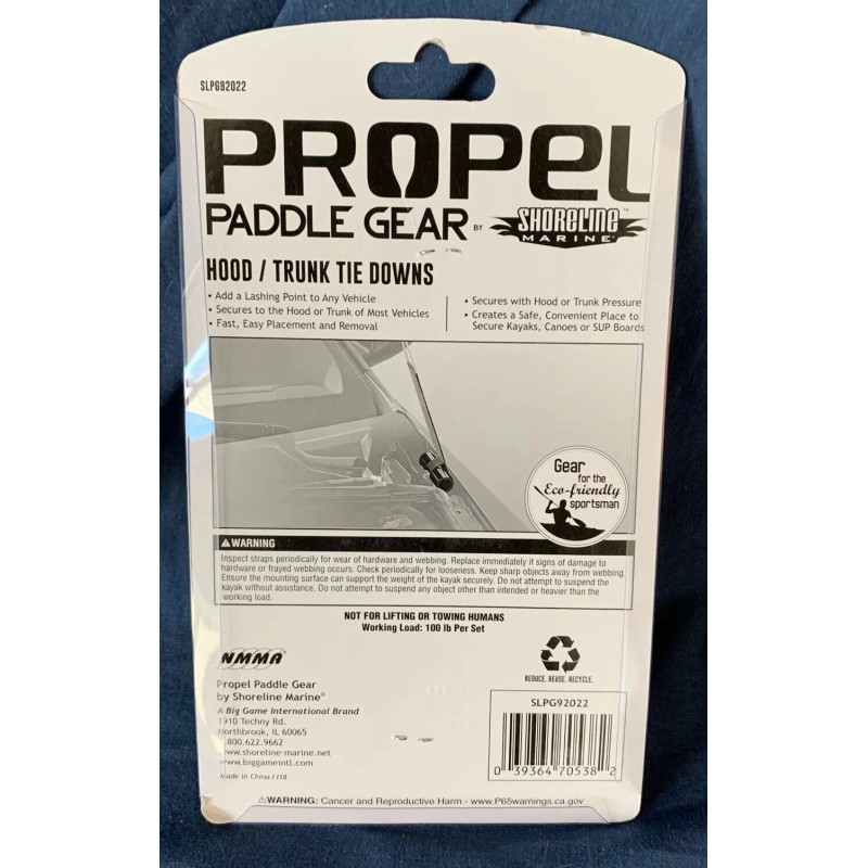 Shoreline Marine 1 Pair Under Hood Straps Kayak Canoe Quick