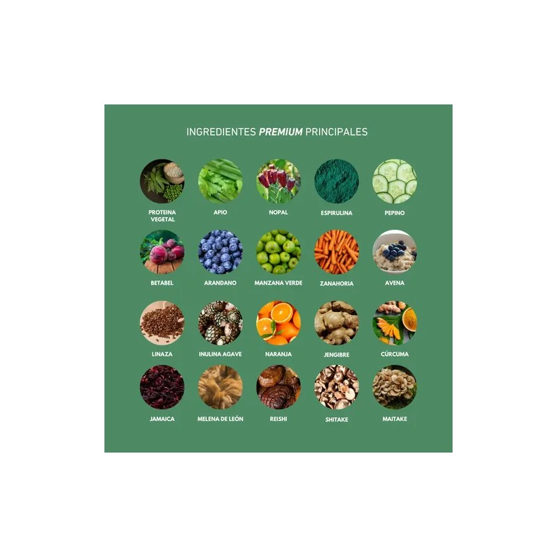 Suplemento Nutricional Flairfit Daily Green Mix en Polvo de Mango,