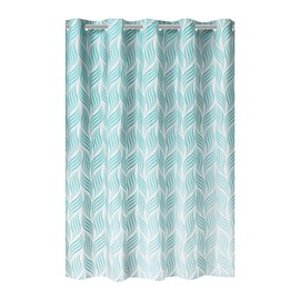 Hookless Cortina de Ducha Impresa de Peva, 188 x 188 cm, Color Azul