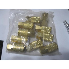 Unbranded 10-unbranded  C20B Hose Coupler 1/4" I/M x 1/4" FNPT Brass