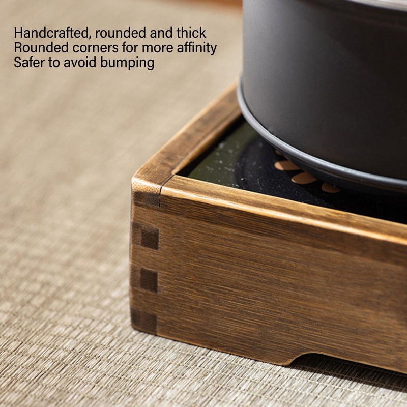 Induction Cooker Wood Frame Minimalist Stable Embedded Electric Tea Stove