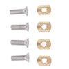4 Sets Surfboard Screw Plate Copper Seawater Erosion Resistant Fins