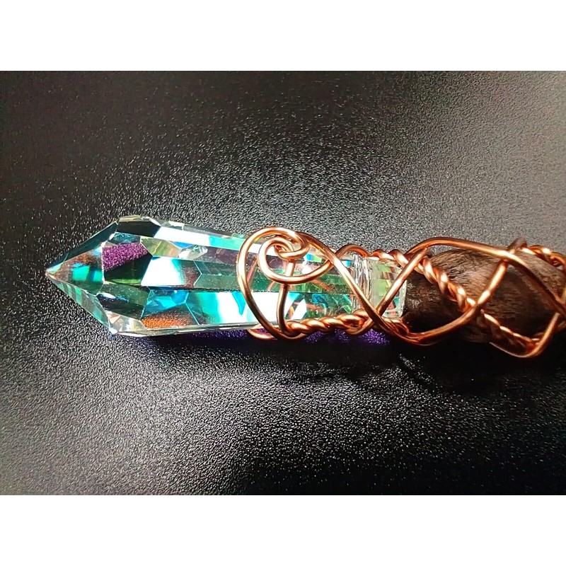 Merlin's Realm Rainbow Prism Oak Magic Wand