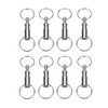 Quick Release Detachable Pull Apart Keychain Key Rings Clip Double