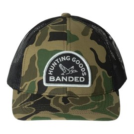 Banded Classic Camo Patch Cap – Adjustable Snapback Hunting Hat with Embroidered Logo (US, Alpha, One Size, Classic Camo)