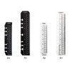 PHILSP 2 Pieces Black/Clear Plastic Page Marker Pouch Pagefinder Measuring