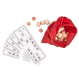 DADDY AMMO Christmas Winter Russian Bingo Lotto Board Game Set Wooden Barrels & Cards Tambola Vintage Game for Family and Friends