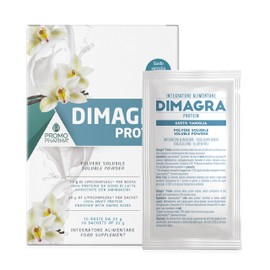 Dimagra Protein - Integratore Proteico per Dieta Chetogenica - Proteine in Polvere - Gusto Vaniglia - 10 buste da 22 g