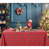 Christmas Tablecloth Checked 140 x 210 cm Red Rectangular Tablecloth