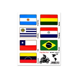 4R Quattroerre.it 8218 Sticker Flag Ride Tour Stickers America 3 for Motorcycle Suitcase 16 x 13.5 cm