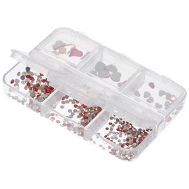 SAFIGLE Heart Nail Charms Rhinestone Decorations for Nail Art Elegant Nail Gems for Chic Timeless Look for DIY Nail Designs