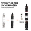 Slocable Solar Fuse Holder Connection, 10 A IP68 Waterproof 1000