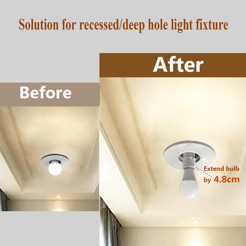 TWDRTDD E26 to E26 Socket Extender,7.4cm/2.91 inches E27/E26 Light Socket