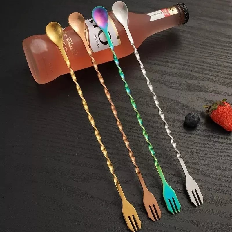 Naymon Cuchara Coctelera Agitador Acero Bartender Mixologo Bar 30cm