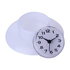 YUMILI Wall Quartz Clock, Mini Suction Wall Clock with Suction Cup Waterproof Modern Quartz Design Decorative Hanging Clock Indoor/Kitchen for Office Classroom Living Room 6 Colors (White)