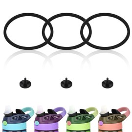 PEUTIER 3pcs Replacement Gaskets for Contigo with 3pcs Silicone Valve, Water Bottle Sealing Ring Snapseal Lid Replacement Water Bottle Accessories for Contigo Aubrey 14oz & 20oz