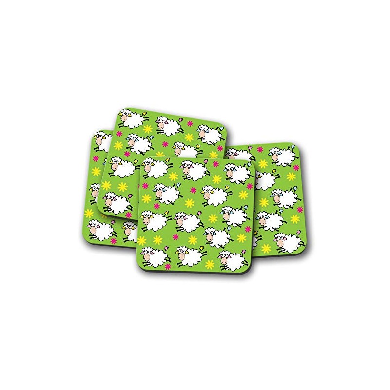 4 Set - Counting Sheep Coaster - Cute Lambs Farm
