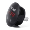 Waterproof Voltmeter, Mini Digital Display Voltage Meter DC 12V-24V Red
