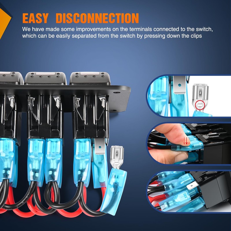 Nilight 4 Gang Rocker Switch Panel with PD Type C