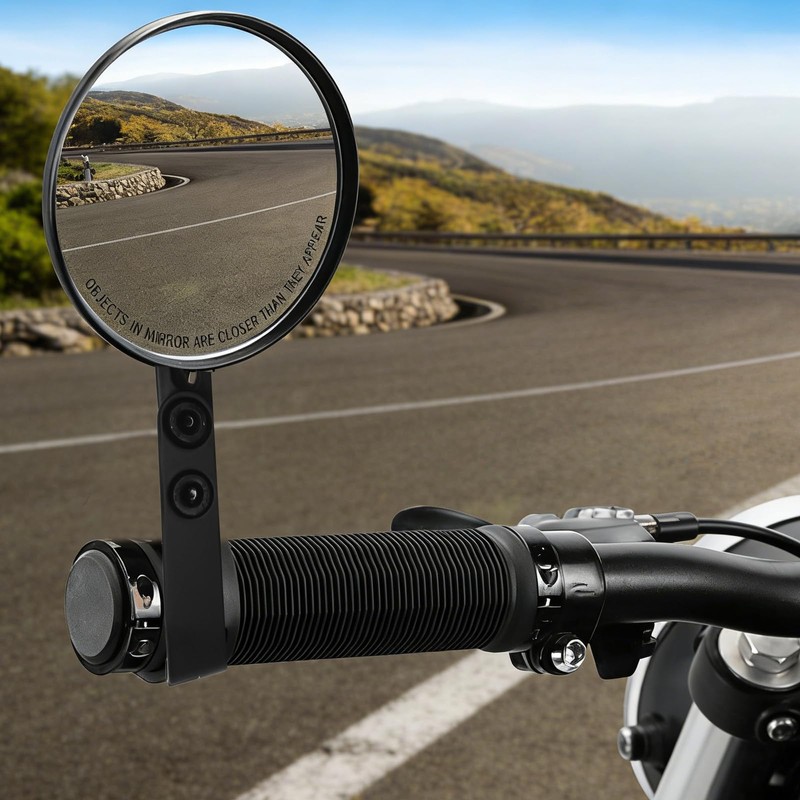 MospdyGear 1 Pair Motorcycle Mirrors 360° Adjustable Handlebar Mirrors Compatible