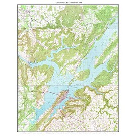 South Guntersville Lake 1948 - New Hope - Old Topographic Map USGS - Custom Composite Reprint Alabama 24x30