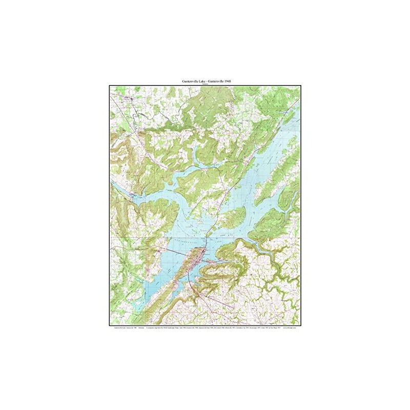 South Guntersville Lake 1948 - New Hope - Old Topographic