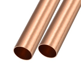 METALLIXITY Copper Pipe (28 mm OD x 1 mm Wall D x 100 mm L) Pack of 2 Straight Hoses - for Home Furniture Machines DIY Crafts