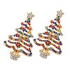 SAFIGLE 5 Pairs Metal Christmas Tree Earrings for Women Fashion