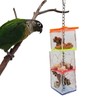 Acrylic Hexagram Multilayer Bird Biting Feeding Food Bowl Parrots Foraging