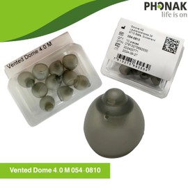 Vented Dome 4.0 Medium for Phonak, 054-0810, 2 Pack/20 Domes, Genuine OEM Switzerland Phonak Hearing aid Domes by Sonova, (2 Pack Medium)