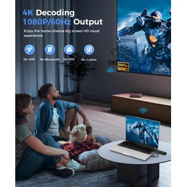 Wireless HDMI Transmitter and Receiver,2025 New Upgraded LED Display,4K Decode 1080P Output,Plug and Play Portable 2.4G/5G,Compatible with PC/Laptop/Camera/HDTV/Projector/TV Box
