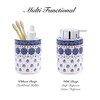 Bico Blue Talavera Ceramic 12oz Soap Dispenser with Removable Pump,